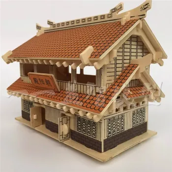 3D træ-puslespil bygning model træ ChaoYang hall palace house villa-arkitektur samle spil woodcraft construction kit 1 stk