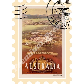 Australien souvenir-magnet vintage turist-plakat
