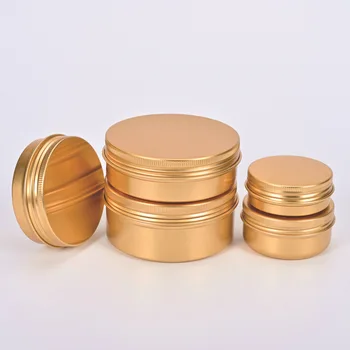 30STK Golden aluminium kan 50 ml 60 ml 100 ml 150 ml gyldne te dåser stearinlys kosmetiske aluminium kasse