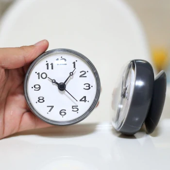Lugtfri badeværelse ur Vandtæt badeværelse elektroniske vægur Anti-fog køkken sugekop ur vægmonteret ur