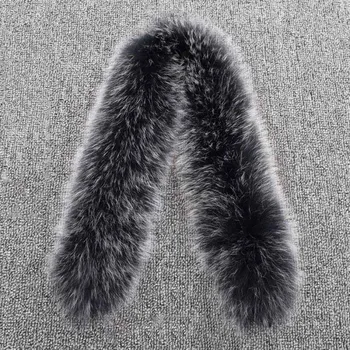2020 Ægte Pels Krave Af Ægte foxScarf 70cm 8cm Trim af Ned Frakke Fur Strip/Hætteklædte krave naturlige mode trim