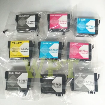 9X Kompatible blækpatroner, der passer til T7601 - T7609 , For Epson Sikker Farve P600 . [ Pigment Blæk Inde]