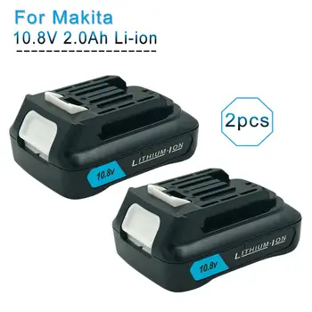 2STK 10,8 V 12V Max 2.0 Ah Li-ion Udskiftning Genopladeligt Batteri til Makita BL1040B BL1015 BL1020B BL1041 BL1016 DF031D TD110D