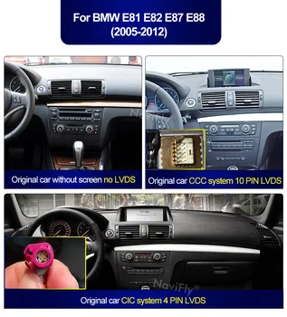Carplay Android 10 Bil dvd-radio multimedia-Afspiller, GPS-Navigation til BMW 1 Serie 120i E81 E82 E87 E88 CCC CIC