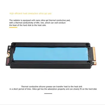 SSD Heatsink Aluminium Heatsink Køligere Varmeafledning Radiator til M. 2 PCI-E NVME 2280 SSD Køling kølepladen