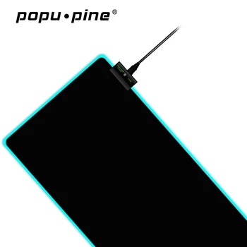 Popu Pine Gaming musemåtte Store RGB musemåtte 12 slags lys display modes Computer Musemåtte, Non-slip Office Home Musemåtte
