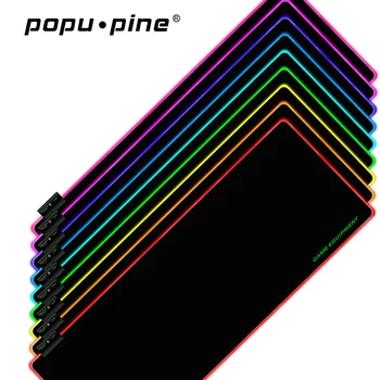 Popu Pine Gaming musemåtte Store RGB musemåtte 12 slags lys display modes Computer Musemåtte, Non-slip Office Home Musemåtte