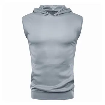Nye Fitnesscenter, der Kører Shirts t-Shirts ensfarvet Top Komfortabel Mode Hooded Hud-Venligt Mænds Sport Ærmeløs T-Shirt