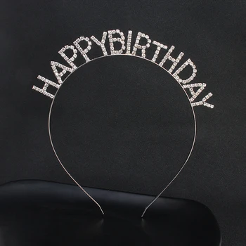 Mode Tillykke Med Fødselsdagen Karakter Hairbands Fejre Fødselsdag Særlige Østrigske Krystal Crown-Hår Tilbehør-Smykker
