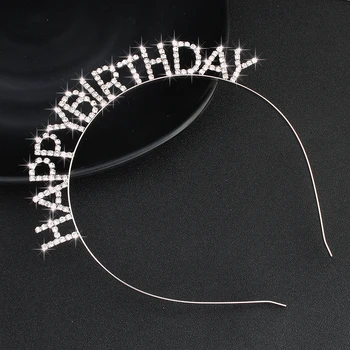 Mode Tillykke Med Fødselsdagen Karakter Hairbands Fejre Fødselsdag Særlige Østrigske Krystal Crown-Hår Tilbehør-Smykker