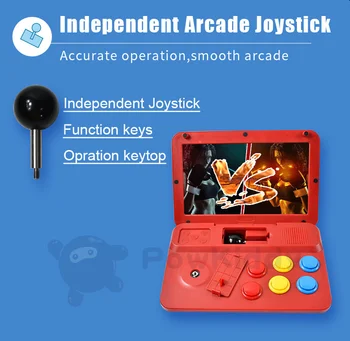 POWKIDDY A13 10 tommer joysticket arcade A7 arkitektur quad-core CPU simulator video game console retro spil til børn gave