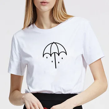 Nye Bring Me The Horizon BMTH Paraply Logo Herre Casual T-Shirts Black God Kvalitet Mærke Sommer Stil Shirts toppe grafiske tees