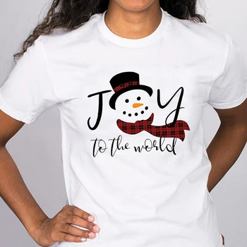 Kvinder Grafisk ferie Ferie Mode Nye År 90'erne Glædelig Jul Tøj Print-Toppe Dame t-Shirts Tøj Kvindelige T-Shirt T-Shirt