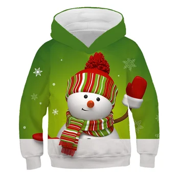 Julegave Sweatshirts Til Drenge 3-14Y Børns Sweatshirt Jul Toppe til Børn Piger Kostume Baby Boy Tøj og Hættetrøjer