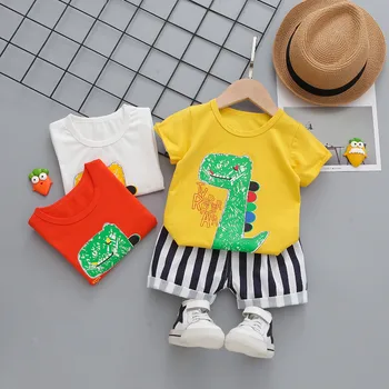 Sommer Fashion Baby Drenge Tøj Sæt Spædbarn Tøj Passer Graffiti T-Shirt, Shorts Kids Sports Outfit Børn Casual Tøj