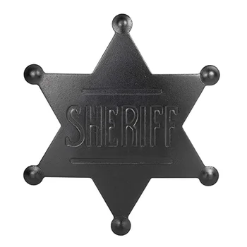 Western Toy Sheriff Stjerne Badge Pin-Brocher for Vestlige Cowboy Skole Børn Karneval Ære Stedfortræder Præmier Børns Parter