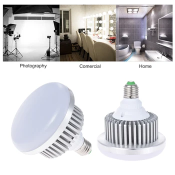Andoer E27 40W Energibesparende LED Pære Lampe 3200K/5500K Blød Hvid Dagslys/Gul Varmt Lys til Studie Hjem Kommerciel Belysning