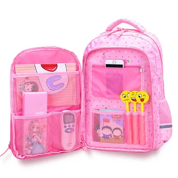 Sød Pink Dot Trykt Studerende School-Rygsæk Piger Børn Taske Vandtæt Polyester Bagpack Primære Book Poser til Skole Teenagere
