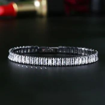 2021 nye luksus prinsesse 925 sterling sølv armbånd armbånd til kvinder jubilæum gave smykker engros moonso S5776