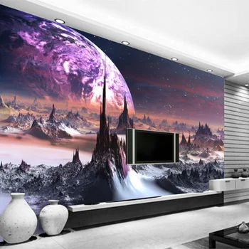 Høj Kvalitet Dyb Struktur 3D-Univers Vægmalerier Wall Paper Roll Home Decor Tapet Soveværelse Stue Sofa Baggrundsbilleder