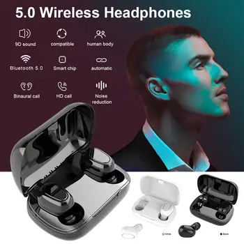 TWS Bluetooth-5.0 Hovedtelefoner Trådløse Hovedtelefoner 9D Sport Stereo Øretelefoner, HIFI Mini-I-øret-Sport, der Kører Headsets HD-Opkald