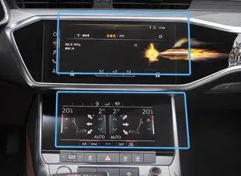 Bil GPS Navigation Touch Screen Hærdet Beskyttende Film Mærkat for Audi A6 A7 2018 2019 2020 A8 Anti-Scratch-Kontrol