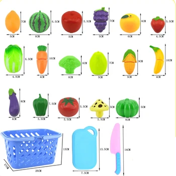 24PCS Foregive Spille Plast Mad Toy Skære Frugt Vegetabilske Fødevarer Baby Klassiske Køkken Pædagogiske Lege, Spille spil til Børn Legetøj