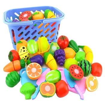 24PCS Foregive Spille Plast Mad Toy Skære Frugt Vegetabilske Fødevarer Baby Klassiske Køkken Pædagogiske Lege, Spille spil til Børn Legetøj