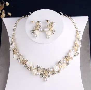 Barok Søde Romantiske Lyserød Blå Sommerfugl Krystal Brude Smykker Sæt-Halskæde, Øreringe Rhinestone Tiaras Crown Dubai Smykker Sæt