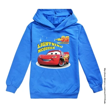 Disney Børns Toppe Efteråret Børn 95 Bil Trykt Hættetrøjer Piger Drenge Bomuld T-shirts Kids Fashion Streetwear Tøj