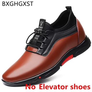 Læder sneakers elevator sko til mænd mand af mode sko læder ægte designer sko til mænd af høj kvalitet sepatu pria casual