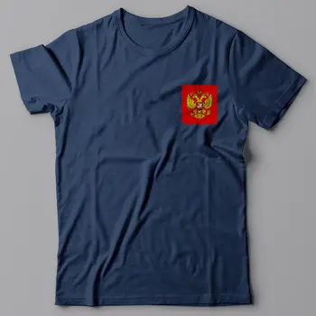 2019 Nye Ankomst Sommeren Herre Tee Toppe russiske Ørn T-Shirt våbenskjold Flag Trykt på Brystet - Rusland Cccp Casual T-Shirts