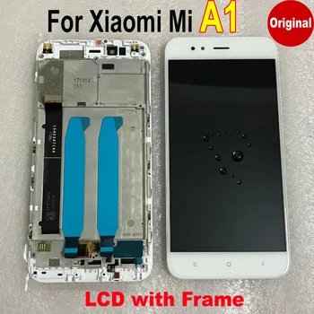 Bedste Arbejder Oprindelige Mi5x LCD-Skærm Touch screen Digitizer Assembly-Sensor med Ramme For Xiaomi Mi A1 MiA1 MA1 5X M5X