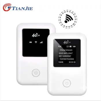 TIANJIE 3G 4G mifi router High Speed ulåste wifi modem router GSM-UMTS-WCDMA LTE FDD TDD sim-kortet bil Pocket wifi Hotspot 4G