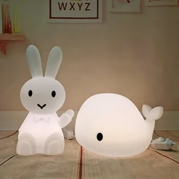 Kanin Kanin, Hare Baby Lampe Nat Lys Dæmpes USB-Lampe Kreative Tegnefilm Dyr Gave Til Børn Børn Soveværelse LED bordlampe