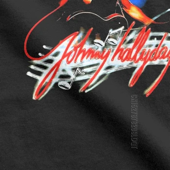 Johnny Hallyday Mænds T-Shirt Rock Musik Nyhed Bomuld Mandlige t-shirt t-Shirt O-Neck T-Shirt i Oversize Toppe Plus Størrelse