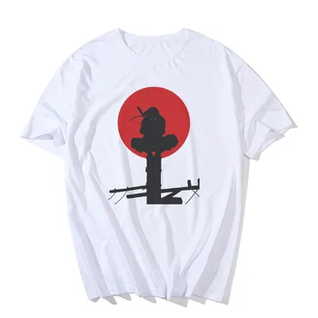 Itachi Uchiha Mand Sommer Skjorte Kortærmet O Hals Tøj Naruto Print Harajuku Animationsfilm Casual Streetwear Mode Top Tshirt