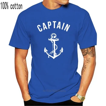 Høj Kvalitet T-shirt Kaptajn T-shirt Anker Sømil over Havet Sejler Skibet Marine Mode Cool Gave Shirt