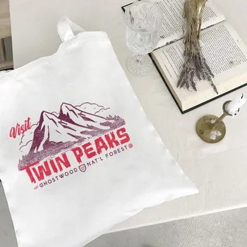 Besøg Twin Peaks Japansk Landskab Skulder Lærred Poser Harajuku Koreanske Kvinder Taske Retro Afslappet Håndtaske Håndtaske Mode Sætte Tegnebogen