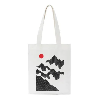 Besøg Twin Peaks Japansk Landskab Skulder Lærred Poser Harajuku Koreanske Kvinder Taske Retro Afslappet Håndtaske Håndtaske Mode Sætte Tegnebogen