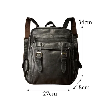 AETOO Koskind rygsæk, mænds læder leisure travel taske, enkle trendy mænds computer taske