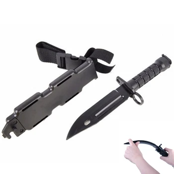 Sikker 1: 1 Gummi Kniv Militær Træning Entusiaster CS Cosplay Toy Sværd Første Blod Rekvisitter Dolk Model XX9E