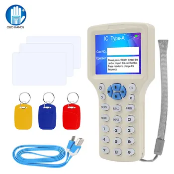 10 Frekvens NFC Intelligente RFID-Kort Læser, Forfatter 125KHz Kopimaskine Duplikator 13,56 MHz USB-Fob Programmør Kopi Krypteret Nøgle Kort UID