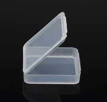 50stk inde 5*5*0.8 cm Gennemsigtig opbevaringsboks af plast box white værktøjskasse skrue max hardware dele æske fortykket med låg