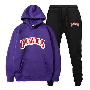 Fashion brand Backwoods sport hoodie mænds jakkesæt fleece hætte, varm, sportstøj hætteklædte træningsdragt mænds sportstøj
