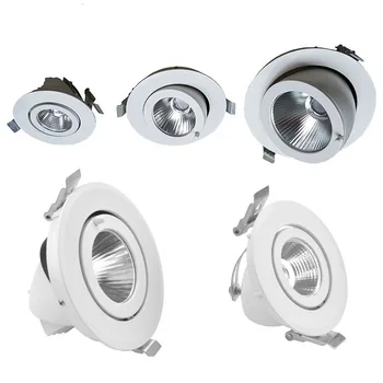 Dæmpbar Integreret udtrækkelig LED COB Loft 10W 15W 30W 20W AC85-265V justerbar 360 Graders LED-Kuffert Downlight belysning i Hjemmet