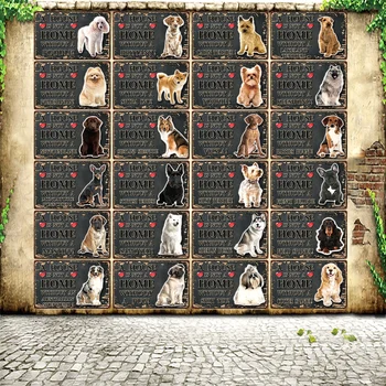 [ WellCraft ] Pet Hunde Et Hjem Uden Cairn Terrier Metal Sign Tin Plakat Hjem Indretning Bar Væg Kunst Maleri 20*30 CM Sizer y-3592