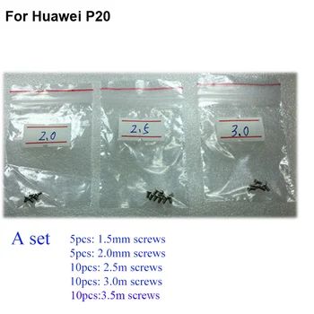 40PCS et sæt Sølv Skrue For Huawei P20 bundkort bundkort Dække Skruer Reservedele Til Huawei S 20