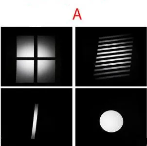 LED kondensator rør projektion film grafisk DIY-lys rør form indsætte OT1 kondensator optik baggrund lyseffekt film NO00DGT07