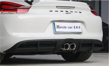 ABS Sort Primer Bilens Bageste Kofanger Læbe Spoiler Diffuser Dækning For Porsche Cayman 981 GT4 2013